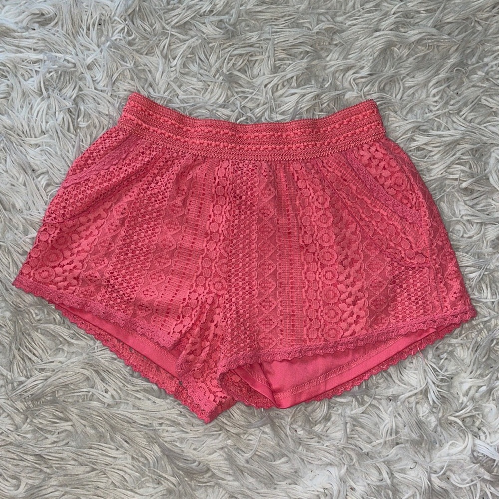 Pink Lace Shorts